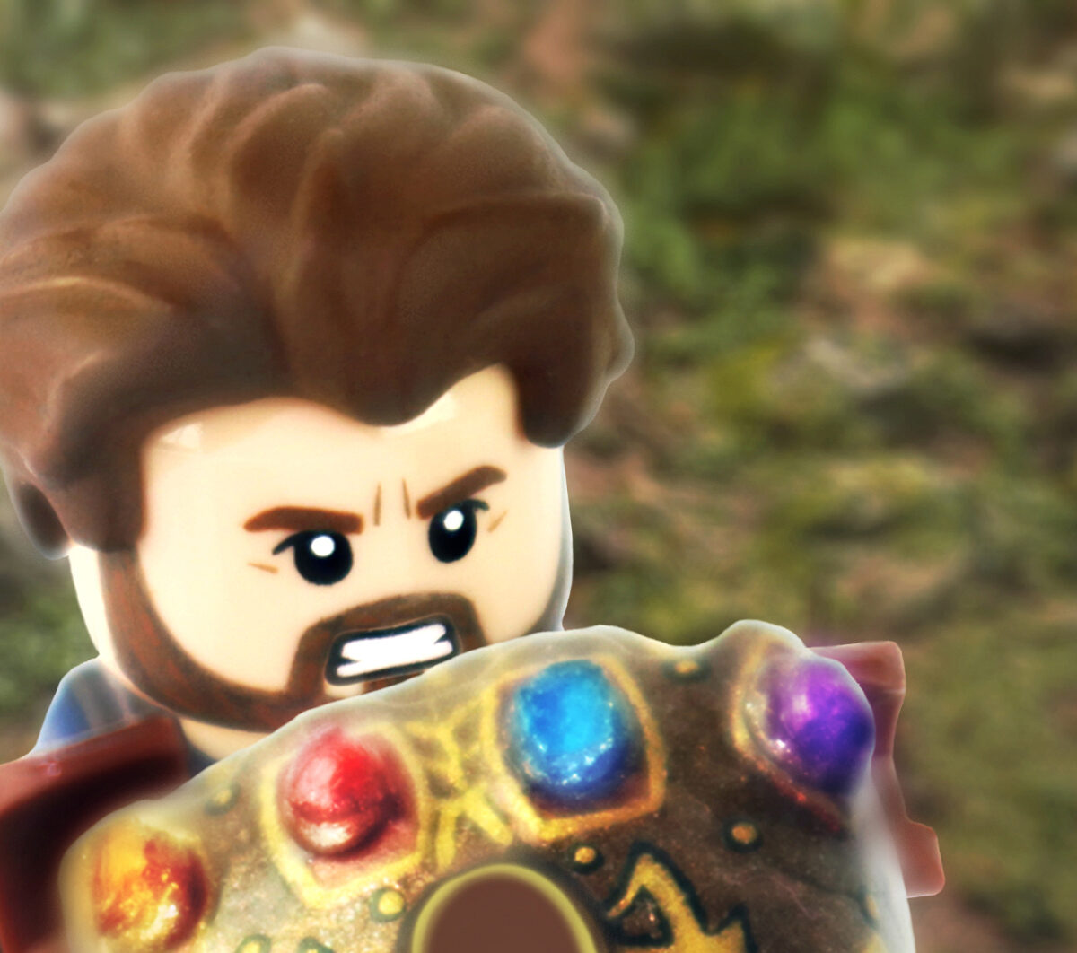 SITE VERSION Avengers Infinity War - Captain America Fighting Thanos Photo V2