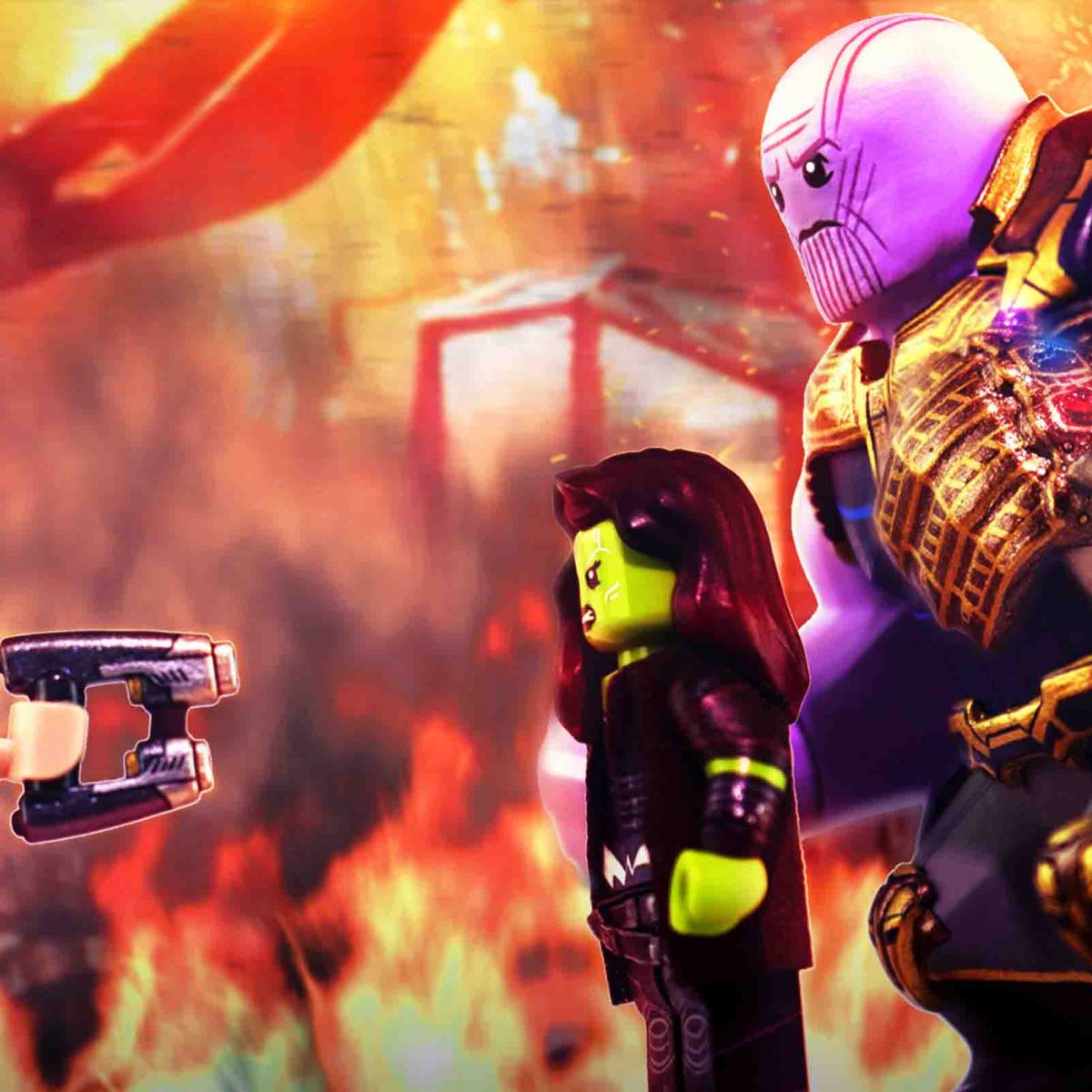 SITE VERSION - Avengers Infinity War - Star-Lord Confronts Thanos (Without Logo)